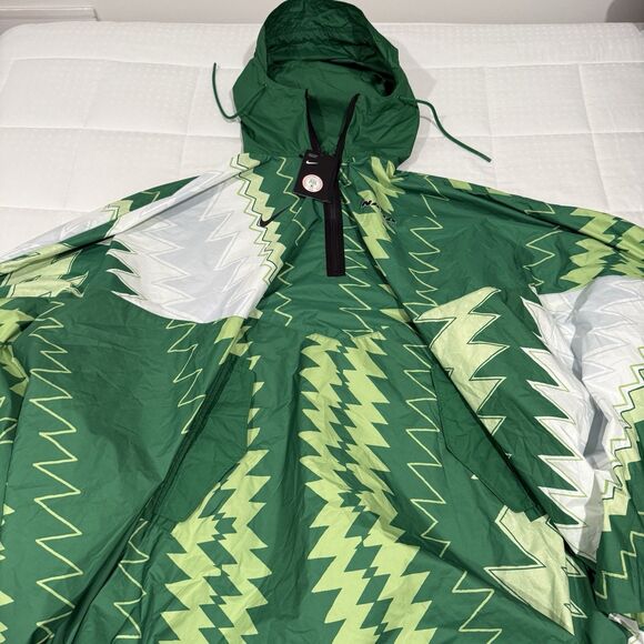 Nike Nigeria Green Poncho Jacket Coat Rain Naija Loose CU1405-302 Men's one size - Picture 1 of 12